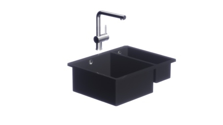 sink - SUBLINE 350/150-U Black