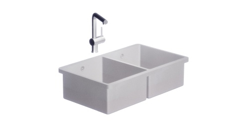 sink - SUBLINE 350/350-F Alu Metallic