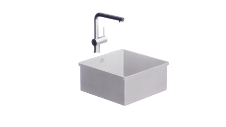 sink - SUBLINE 400-F Alu Metallic