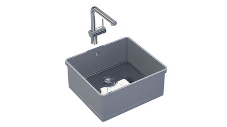 sink - Sink 245 S  Square 450x400 Steel bottom PG3  - nordic