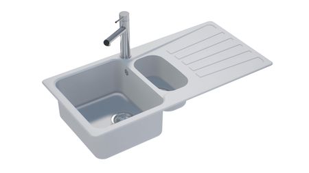 sink - Nova 6S - 935x500 - dřez vlevo - White