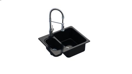 sink - Nova 6 - 615x500 - velký dřez vpravo - Antracit